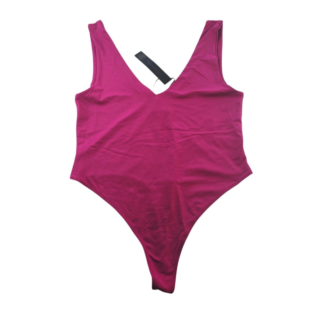House of Harlow‎ 1960 NWT 37B Fuchsia Pink One Piece Thong Swimsuit Size XL